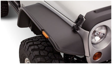 Bushwacker 07-18 Jeep Wrangler bengalas estilo plano 2 piezas - negro