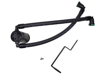J&amp;L 2021-2022 Ford Bronco 1.5L EcoBoost Separador de aceite del lado del pasajero 3.0 - Negro anodizado