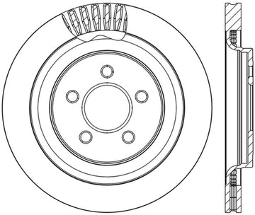 StopTech 2015 Ford Mustang GT con frenos Brembo Rotor de freno ranurado trasero izquierdo