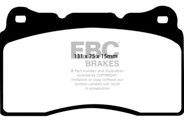 EBC 04-08 Acura TL 3.2 (Manual)(Brembo) Pastillas de freno delanteras Greenstuff