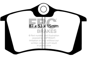 EBC 10-13 Audi A3 2.0 TD Pastillas de freno traseras Greenstuff