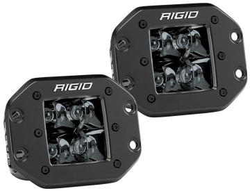 Rigid Industries D2 - Focos de montaje empotrado edición medianoche