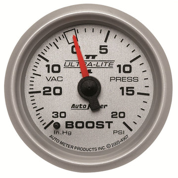 Autometer Ultra-Lite II 52 mm 30 in Hg/20 psi Mecánico de impulso/vacío