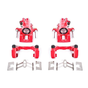 Power Stop 01-05 Acura EL Pinzas traseras rojas con soportes - Par