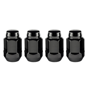 Tuerca hexagonal McGard (estilo abultado de asiento cónico) M14X1.5 / 22 mm Hex / 1.635 pulg. Largo (paquete de 4): negro