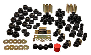 Energy Suspensión 87-95 Jeep Wrangler YJ Juego de bujes maestros Hyper-Flex negros