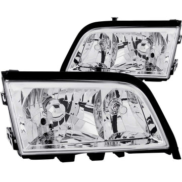ANZO 1994-2000 Mercedes Benz Clase C W202 Faros delanteros de cristal cromados