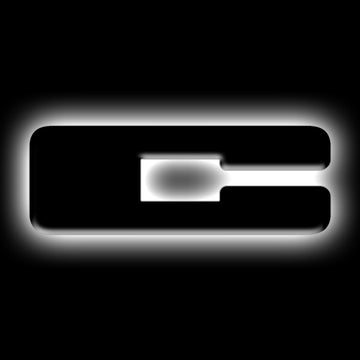 ORACLE Lighting Insignias de letras LED iluminadas universales - Acabado de superficie negro mate - C