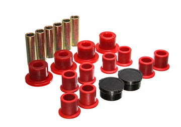 Energy Suspensión 98-11 Ford Ranger Juego de bujes de ballesta trasera rojos