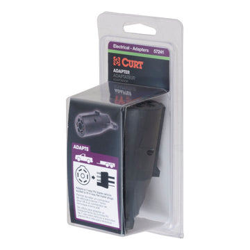 Adaptador eléctrico Curt (paquete de vehículo con hoja RV de 7 vías a remolque plano de 4)
