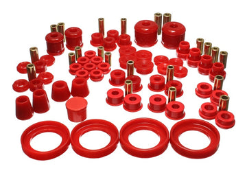 Suspensión energética 97-01 Honda Prelude (solo tipo SH) Juego de bujes maestros Hyper-Flex rojos