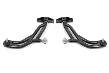 Ajuste BMR 10-14 Ford Mustang. Brazos en A inferiores Delrin/extremo de varilla con 19 mm STD. Rótula - Hammertone negro