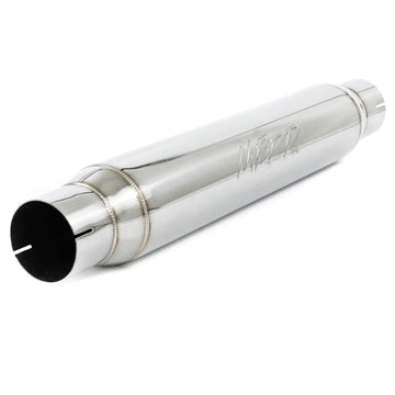 MBRP Resonador universal Entrada/salida de 3 pulgadas Cuerpo de 22 pulgadas Total de 26 pulgadas T304