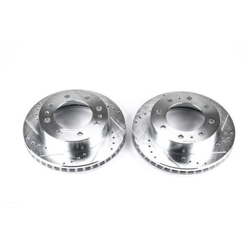 Power Stop 02-04 Chevrolet Avalanche 2500 Rotores perforados y ranurados Front Evolution - Par