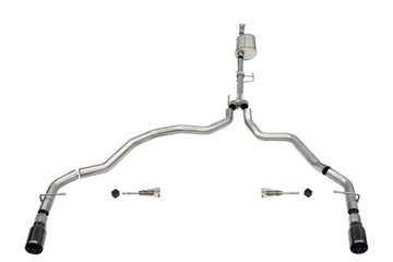 Corsa 2021-2025 Ford F-150 SuperCab/6.5ft Bed 3.5L V6 Sport Cat-Back Dual Rear Exit-Black PVD