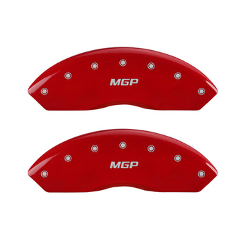 Cubiertas de pinza MGP 4 RAM delantera grabada RAMHEAD trasera grabada Acabado rojo plateado ch