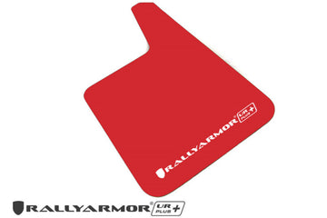 Rally Armor Ajuste universal (sin hardware) UR Plus Guardabarros rojo UR con logotipo blanco