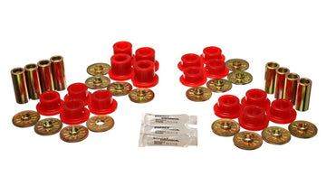 Energy Suspensión 92-02 Dodge Viper Juego de bujes de brazo de control trasero rojo