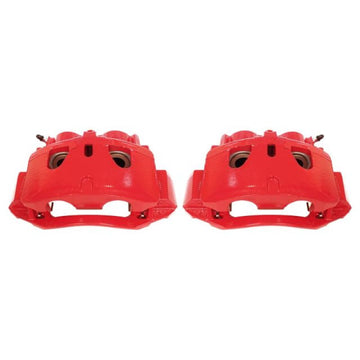 Power Stop 11-19 Chevrolet Silverado 2500 HD Pinzas delanteras rojas con soportes - Par