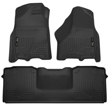 Husky Liners 10-12 Dodge Ram 2500/3500 Mega Cab WeatherBeater Combo revestimientos de piso negros