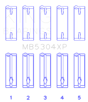 King Engine Bearings Mazda B6/B6-T/ZM/B3/B5 Main Bearing Set - Size STDX