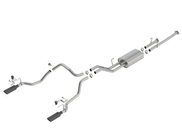 Borla 14-18 Toyota Tundra 4.6L/5.7L V8 AT 2&amp;4WD Crew Max Cat-Back Touring Escape - Punta cromada negra