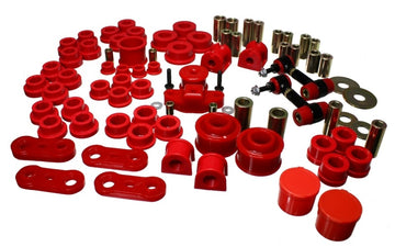 Suspensión energética 08-12 Subaru Impreza WRX Juego de bujes maestros Hyper-Flex rojos