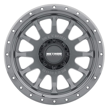 Method MR605 NV 20x10 -24 mm Offset 8x170 124,9 mm CB Rueda de titanio brillante