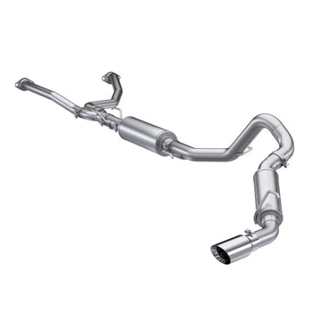 MBRP 2022 Toyota Tundra 3.5L Doble respaldo de gato 4 pulgadas Salida de un solo lado Punta de corte en ángulo de pared doble - T304