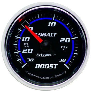 Autometer Cobalt 52mm 30psi medidor de impulso mecánico