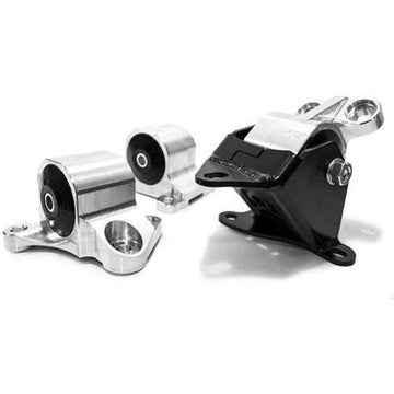 Innovadores bujes 95A con soportes de aluminio plateado serie Civic B/D 96-00 (2 pernos)