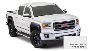 Bushwacker 19-21 Chevrolet Silverado 1500 bengalas estilo bolsillo, 4 piezas, color blanco cumbre
