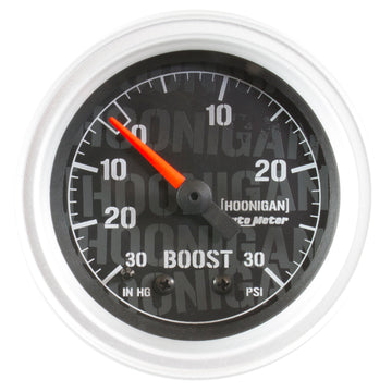 Autometer Hoonigan 52 mm 30 PSI Medidor de vacío/impulso mecánico