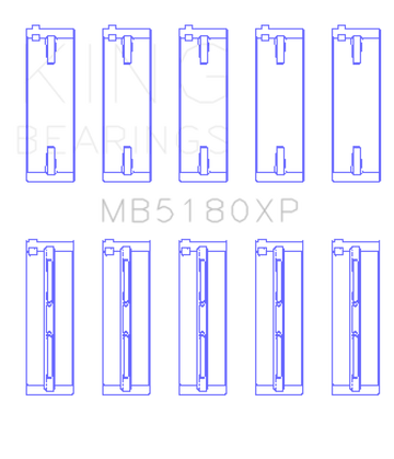 King Engine Bearings Renault F8Q/F7R/F8M (Size STD) Performance Main Bearing Set
