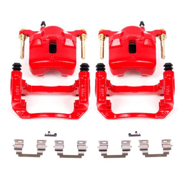 Power Stop 03-08 Pontiac Vibe Pinzas delanteras rojas con soportes - Par