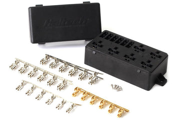 Caja de fusibles Haltech de 6 circuitos Haltech con tapa y pines