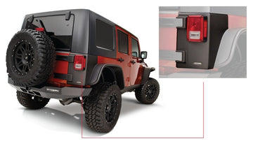 Bushwacker 07-18 Jeep Wrangler Trail Armor Esquinas traseras - Negro