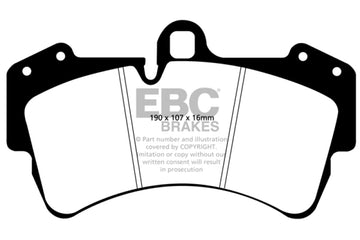 EBC 11-15 Audi Q7 3.0 Pastillas de freno delanteras sobrealimentadas extra resistentes