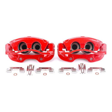 Power Stop 02-06 Cadillac Escalade Pinzas traseras rojas con soportes - Par