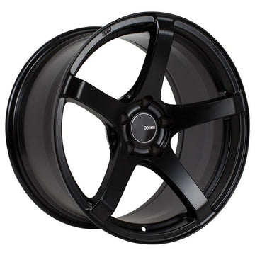 Enkei Kojin 18x9.5 35mm Offset 5x120 Patrón de pernos 72.6mm Diámetro de orificio Rueda negra mate