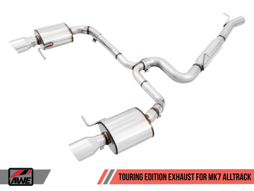 Escape AWE Tuning VW MK7 Golf Alltrack/Sportwagen 4Motion Touring Edition - Puntas plateadas pulidas