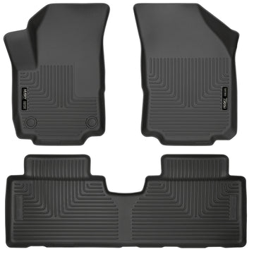 Husky Liners 2018 Chevrolet Equinox Weatherbeater Revestimientos negros para el piso del asiento delantero y segundo