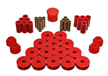 Energy Suspensión 55-75 Jeep CJ5/CJ6 Juego de bujes maestros Hyper-Flex rojos