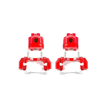 Power Stop 99-04 Jeep Grand Cherokee Pinzas traseras rojas con soportes - Par