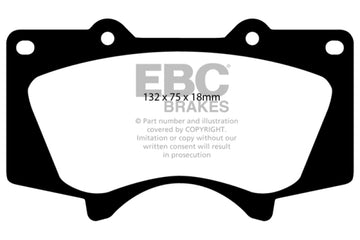 EBC 10+ Lexus GX460 4.6 Pastillas de freno delanteras extra resistentes
