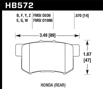 Pastillas de freno traseras Hawk 07-08 Acura TL tipo S / 99-08 Acura TL 3.2L HPS Street