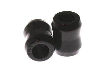 Bujes de choque de cristal de hora negro con suspensión energética, 5/8 pulgadas ID/1 min - 1 1/8 max pulgadas/OD1 7/16