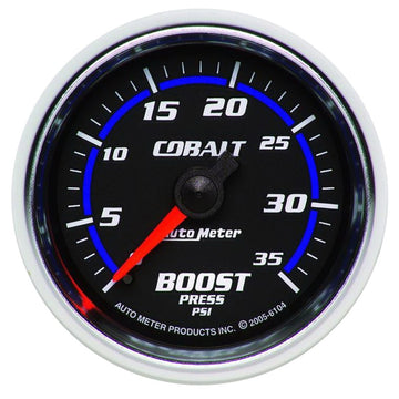 Autometer Cobalt 52 mm 0-35 psi Medidor de impulso mecánico