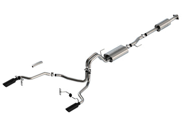 Borla F-150 2021 5.0L 4dr CC SB EC STB Lariat/KR/Pltm/LTD 3/2.25 SRE Cat-Back Touring Puntas CHR negras