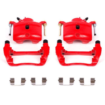 Power Stop 13-15 Acura ILX Pinzas delanteras rojas con soportes - Par
